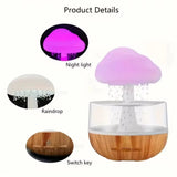 Rain Cloud Humidifier Colorful Mushroom Cloud Night Light Essential Oil Aromatherapy Machine