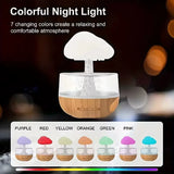 Rain Cloud Humidifier Colorful Mushroom Cloud Night Light Essential Oil Aromatherapy Machine