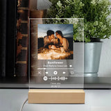 Custom Personal Photo Acrylic Plaque Spotify Music Codes Song Album Cover LED Light Lamp for Couples Birthday Christmas Gifts