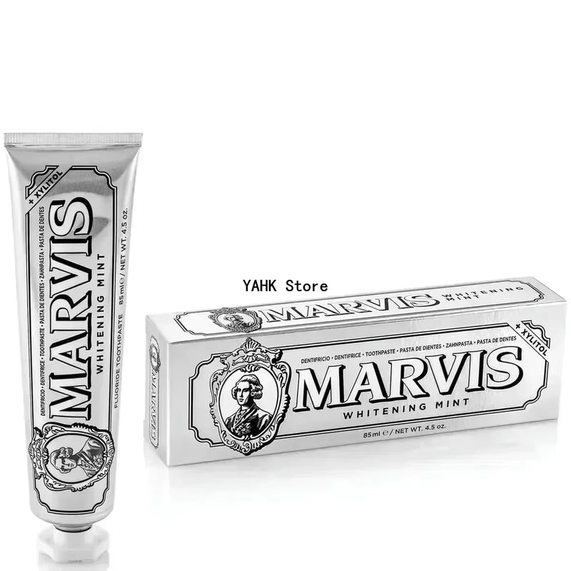 85Ml Italy Original Marvis Whitening Mint Freshen Breath and Remove Smoke Stains Toothpaste 1 Piece